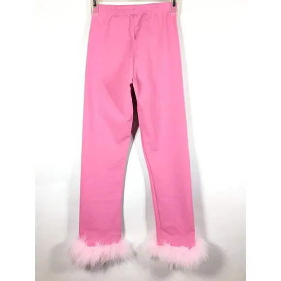 Sleeper Womens Weekend Chic Set Feather Top With Leggings XL 10-14 Pink - Picture 4 of 15